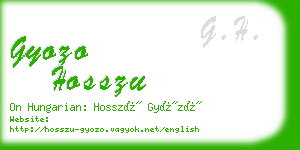 gyozo hosszu business card